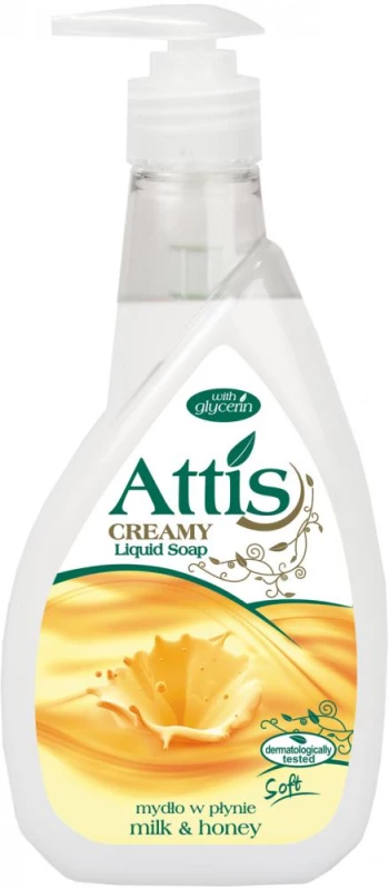 Mydło w płynie Attis Gold Drop, mleko &amp; miód
